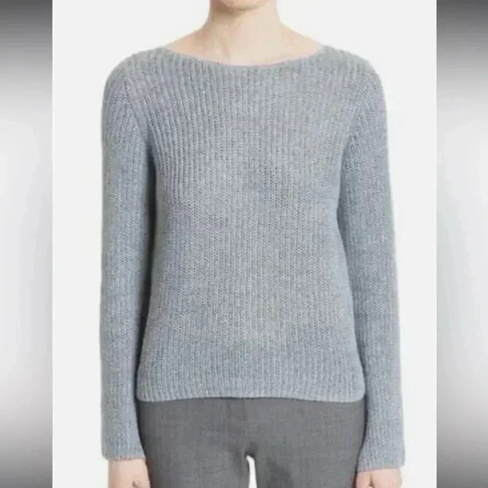 Theory Lalora linen blend sweater in light echo mix